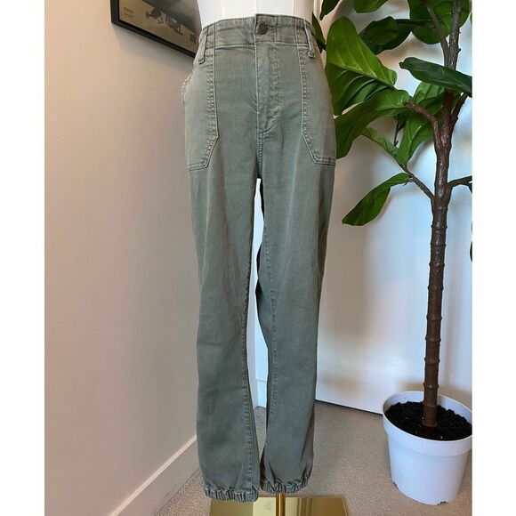 PAIGE | Pants & Jumpsuits | Paige High Waisted Sage Green Cargo Jogger ...